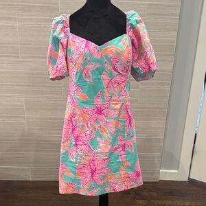 Lilly Pulitzer Floral Puff Sleeve Dress